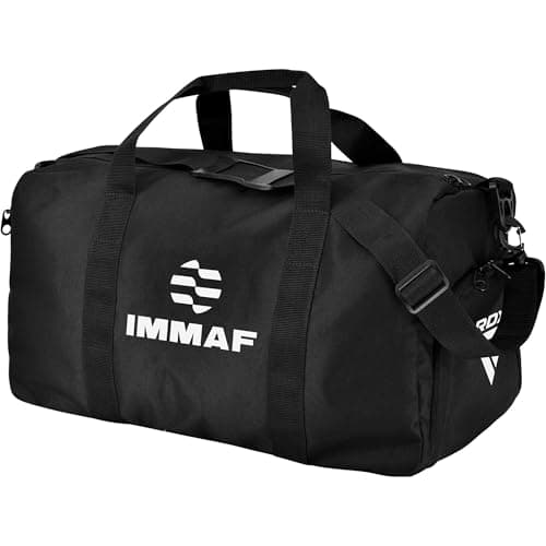RDX 30L IMMAF Approved Sports Gym Equipment Bag for Athletes Duffle Bag with shoes compartment Multiple Pockets Holdall for MMA Boxing Gear Rucksack for Weekend Overnight Travel Hiking Men Women