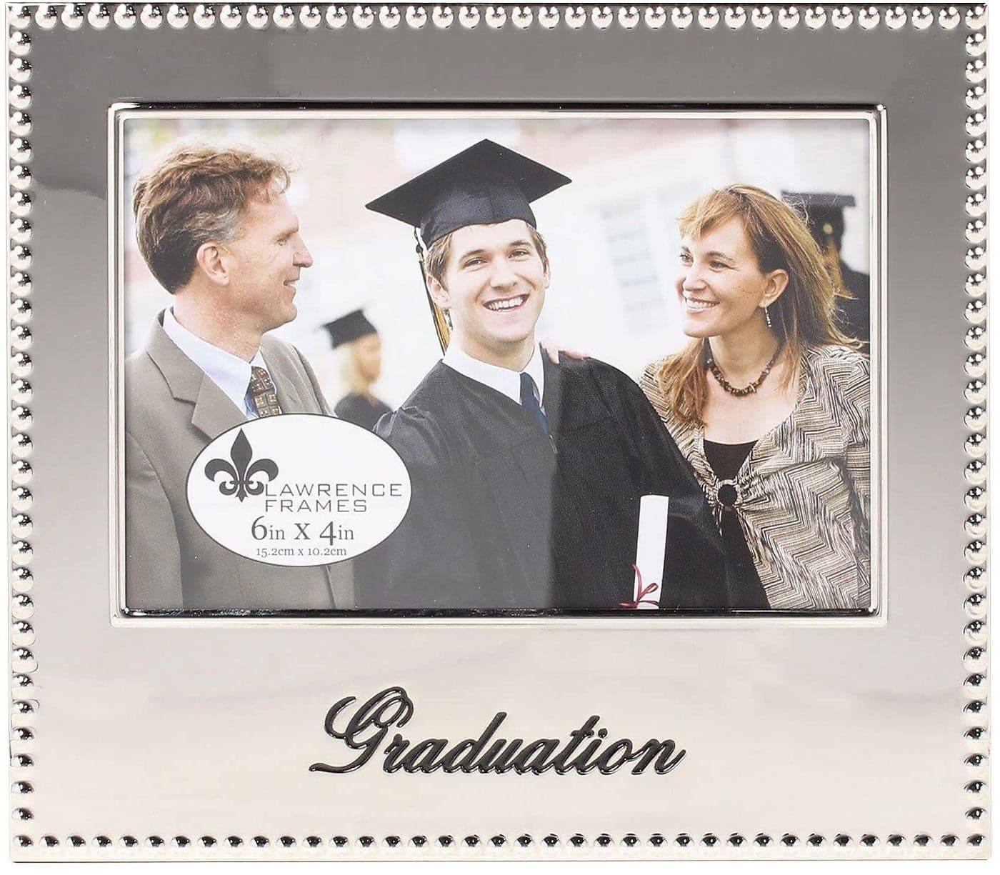 Lawrence Frames 4x6 Graduation Picture Frame,Silver