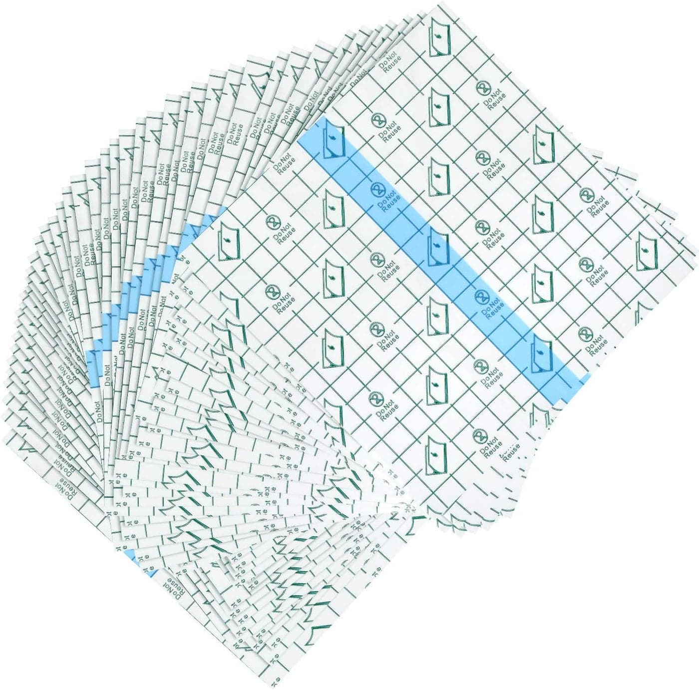 BBTO 50 Pieces Transparent Clear Adhesive Bandage Stretch Large Waterproof Film Adhesive Bandages Dressing Supplies6 x 6 Inch