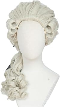 Linfairy Lawyer Curly Wig Light Blonde Halloween Cosplay Costume Wig For Party