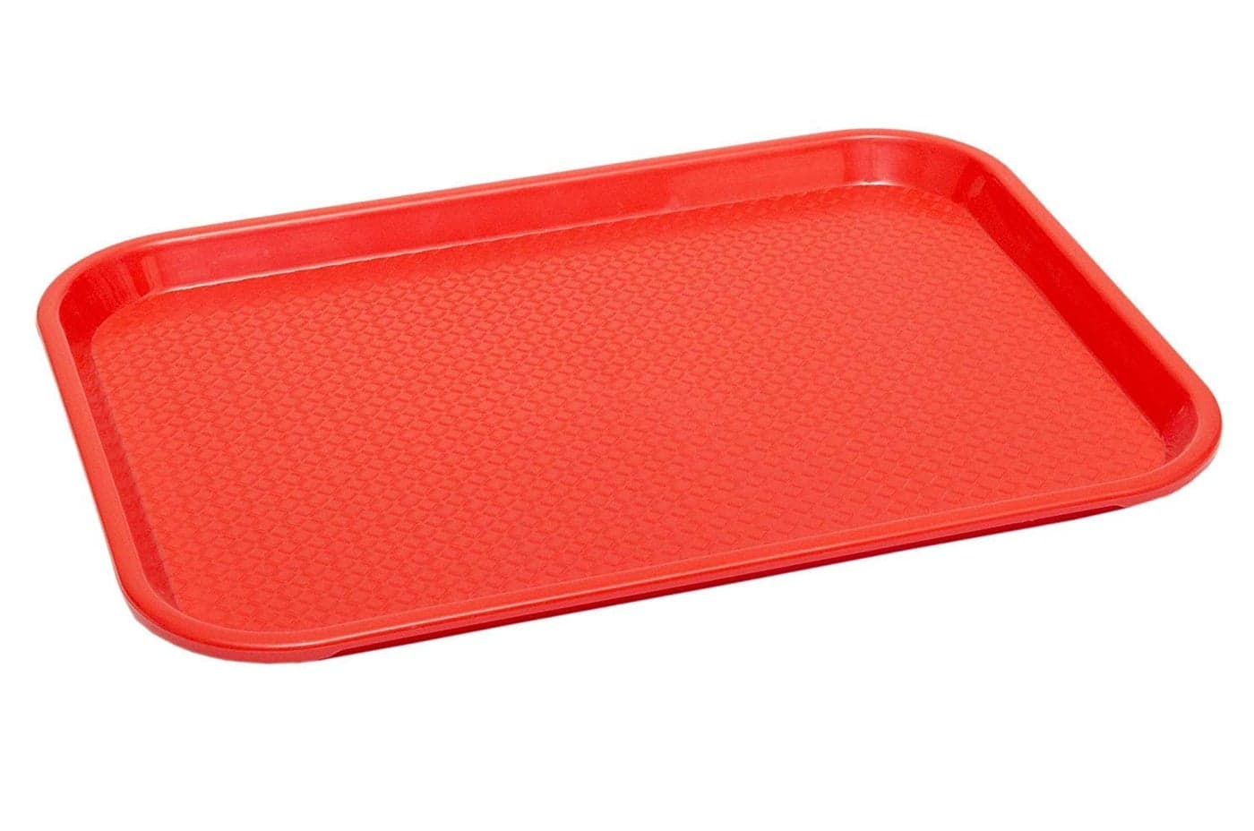 Urmila Plastic® Serving Tray Platter Rectangular Shape Plastic Trays for Drink Breakfast Tea Dinner Coffee Salad Food for Dinning Table Home Kitchen 12x16 Inches Red