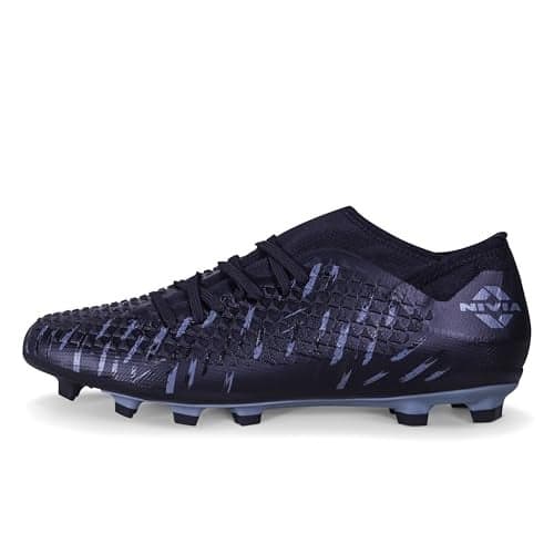 Nivia ASHTANG 2.0 Football Studs for Men, High-Performance Football Shoes, Soccer Studs, Football Sports Shoes, (Black), UK11