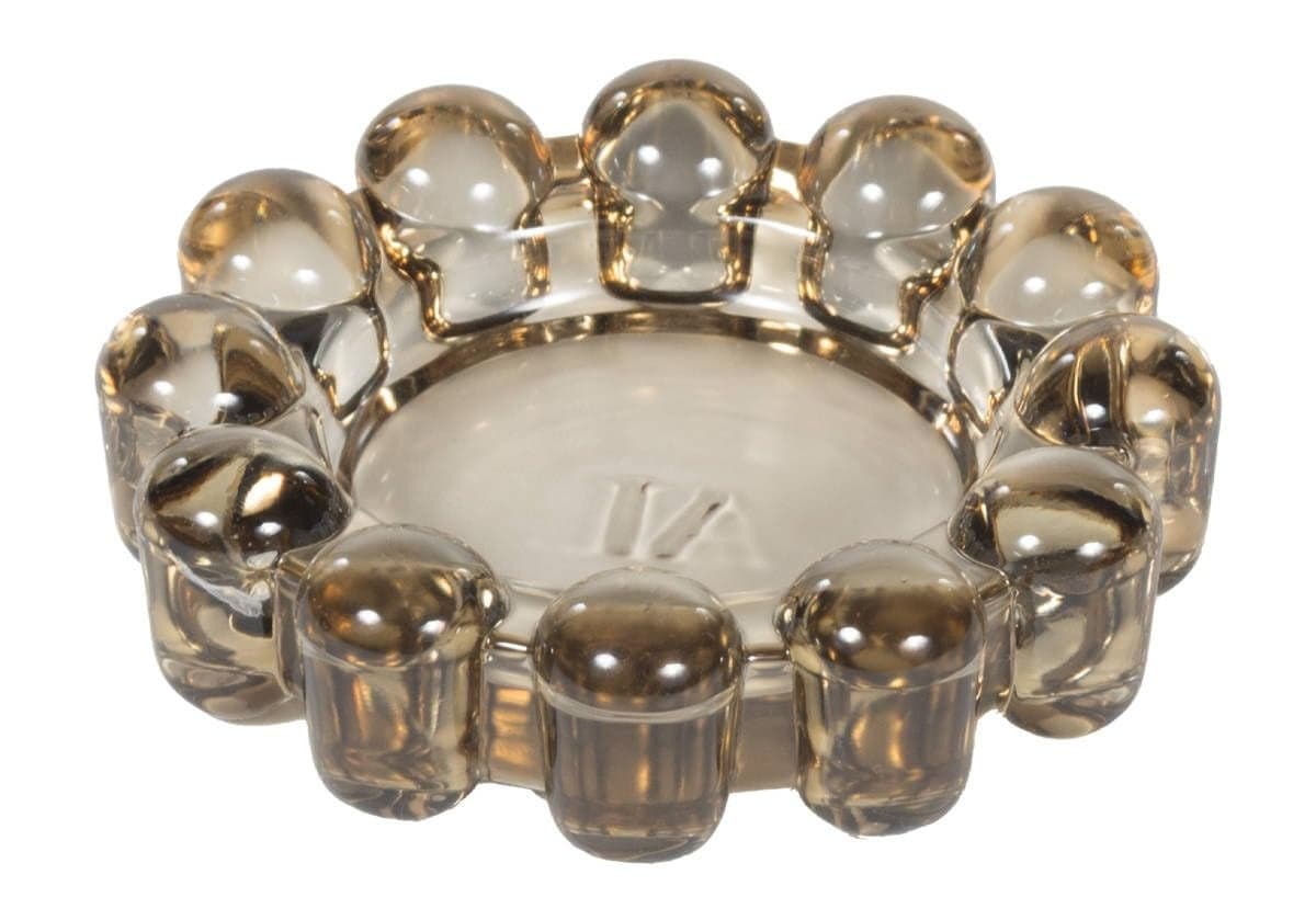 Alice Lane Bubble Candle Dish Chic Smoky Glass Candle Dish for Home Decor Decorative Modern Candle Holder for Small Candles Diffusers