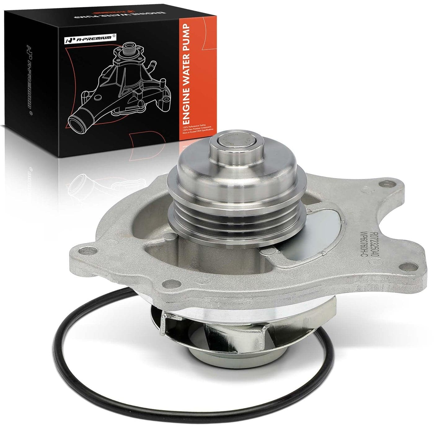 APremium Engine Water Pimp WORings Pulley fits DOHC 8Cyl 46L Compatible with Buick Lucerne 20062011 Cadillac DTS 20062011 6Impeller Replace 12583033 89017764