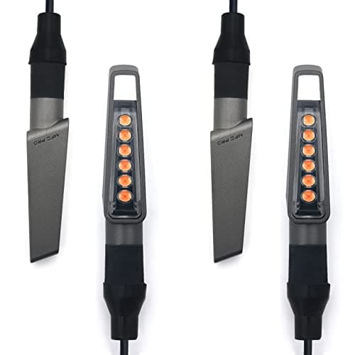 KOPPANG Universal Mini LED Motorcycle Indicators Turn Signal Lights for YAMAHA FZ8 MT07 FZ6 FZ07 XSR900 VMAX (Space Grey 4pcs)