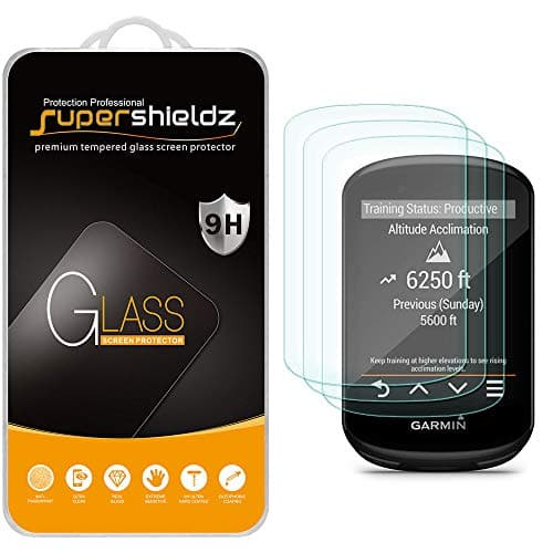 Supershieldz (3 Pack) Designed for Garmin Edge 530 and Edge 830 Tempered Glass Screen Protector, 0.33mm, Anti Scratch, Bubble Free