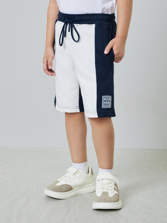 Styli Boys Color Block Shorts with Drawstring