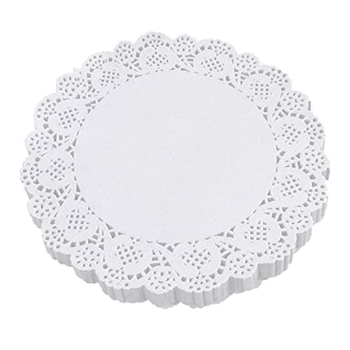 CC wonderland zone 6 Inch Round Paper Doilies - White Lace Disposable Paper Doilies - for Crafts,Cakes,Food, Desserts, 100 PCS