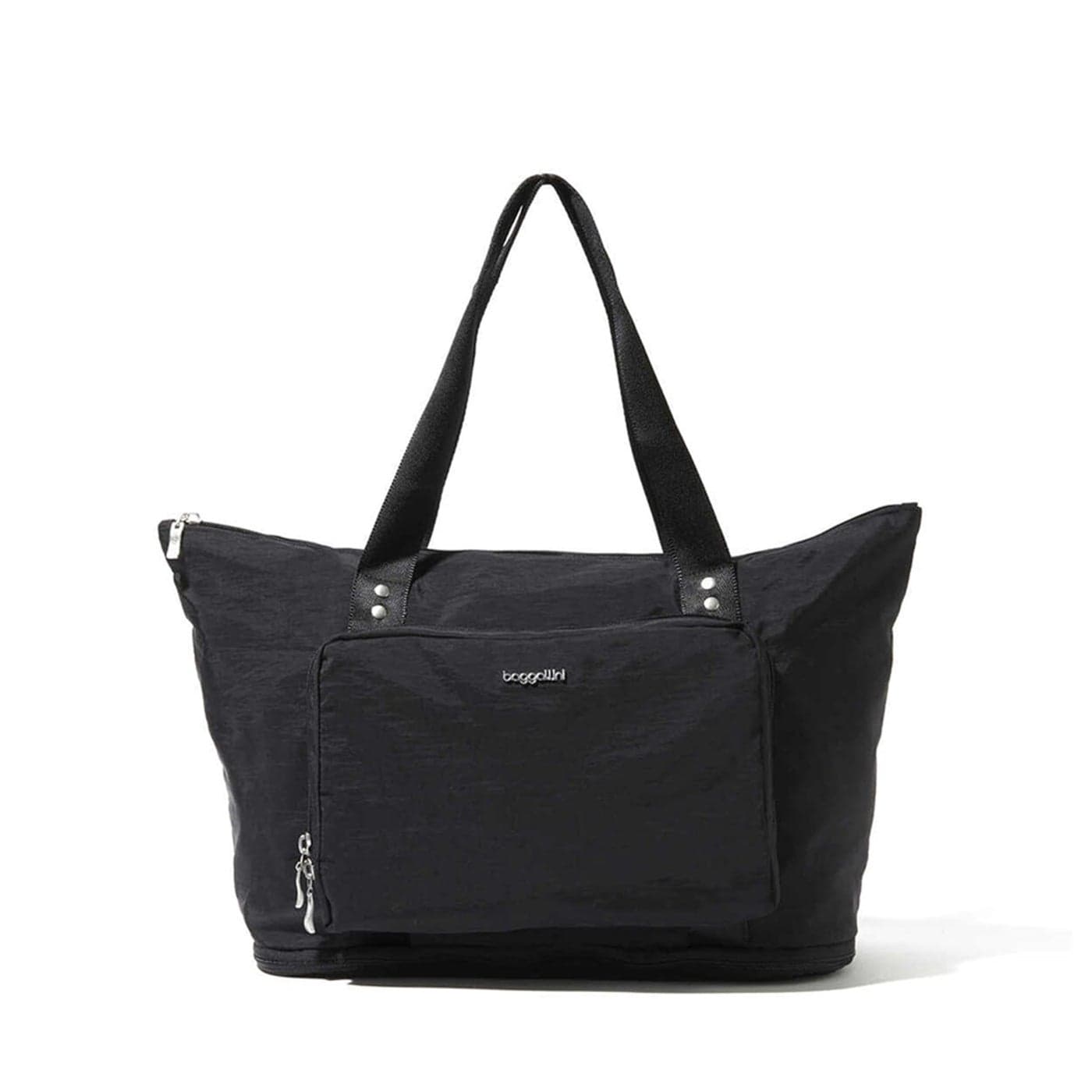 Baggallini Womens Carryall Expandable Packable Tote Black