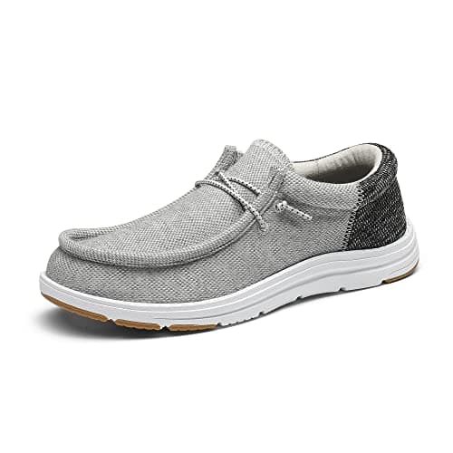Bruno Marc Men's Arch Support Casual Slip-on Shoes Loafers for Men Non Slip Comfortable Boat Shoes,Size 10.5,Grey,SBLS2302M