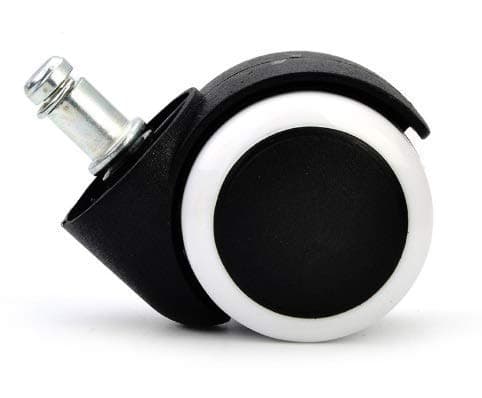 DIYASHI Nylon Castor Pin Type Revolving Chair Wheel Black and White Small Set of 5