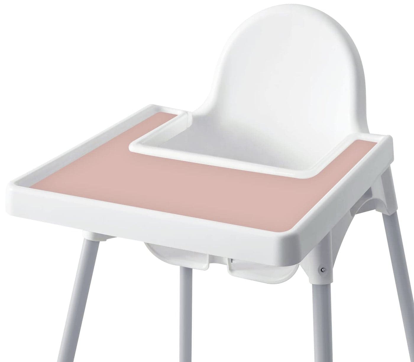 Mintlyfe High Chair Placemat for IKEA Antilop Baby High Chair Silicone Placemats High Chair Tray Finger Foods Placemat for Boys and Girls Babies Toddlers Blush