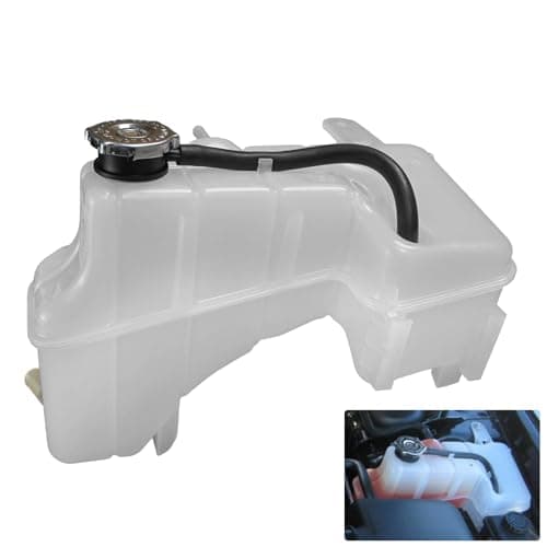 PPNZQAUT 603-056 Engine Coolant Reservoir Tank with Cap Compatible with 2005 - 2010 Chrysler 300 | 2008 - 2010 Dodge Challenger, 2006 - 2010 Dodge Charger, 2005 - 2008 Dodge Magnum Replaces# 4596466AF