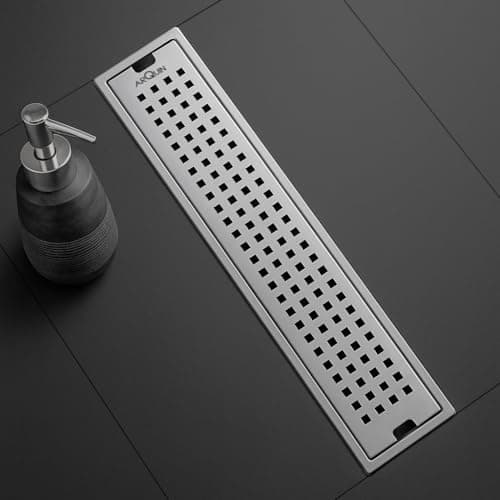 ARQUIN ARQUIN Bathroom Floor Drainer 18x4 Inch Shower Drain Channel 304 Grade Stainless Steel Bathroom Floor Drainer Water Drain Channel for Bathroom with Cockroach Trap (1mm Thickness)