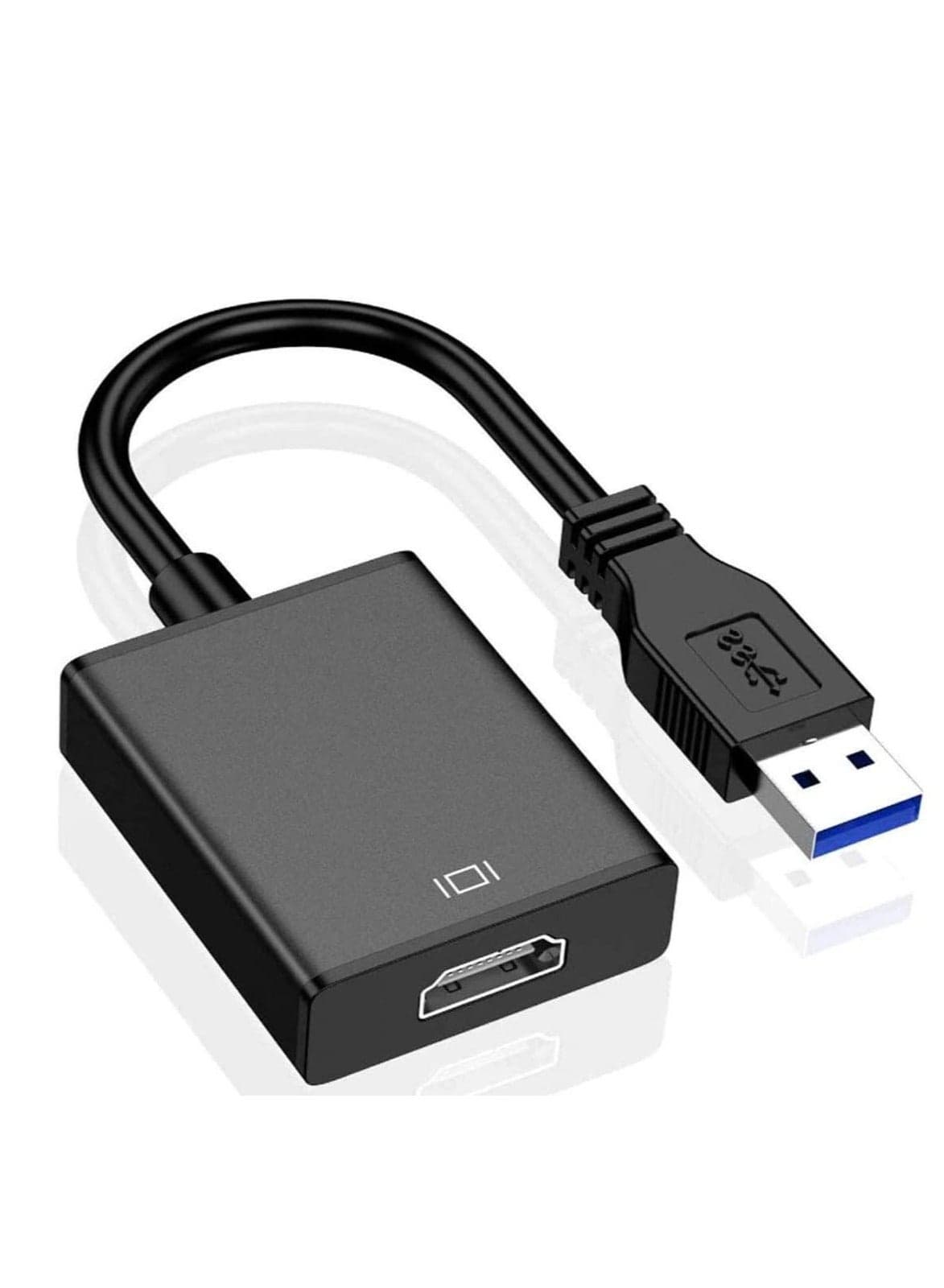 USB to HDMI Adapter - 1080P Video Converter for PC, Laptop, Projector & HDTV - Compatible with Windows 10/8/7/XP, USB 3.0/2.0