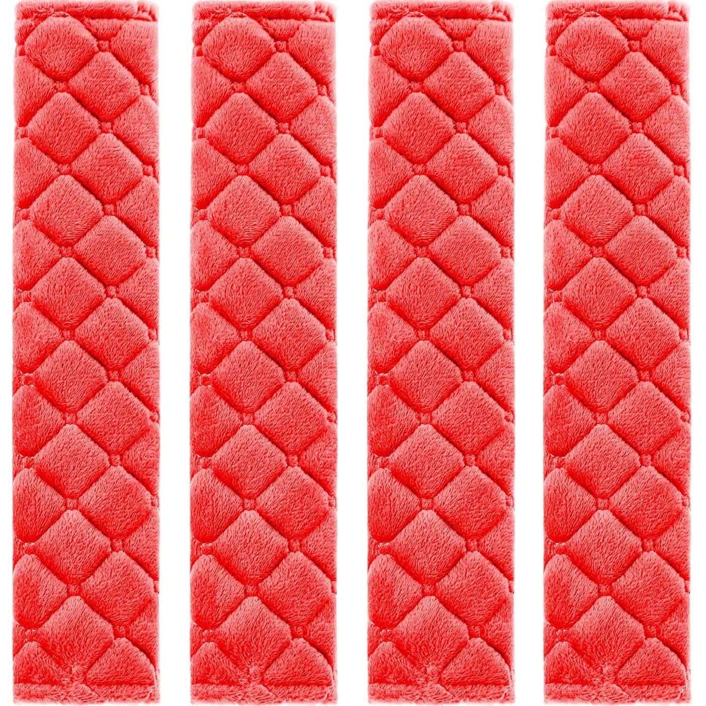 Tatuo 4 Pack Seat Belt Cover Extra Long Seat Belt Pads for Car Soft Comfort Shoulder Strap Covers Harness Pads Helps Protect Your Neck and Shoulder106 InchRed