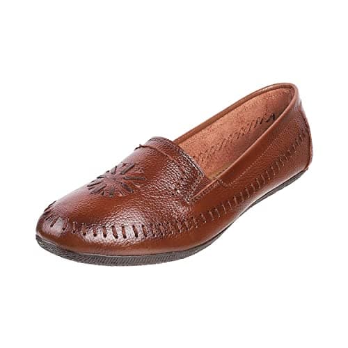 Metro Women's Tan Faux Leather Fashion Casual Ballerina Shoes UK/4 EU/37 (31-4926)