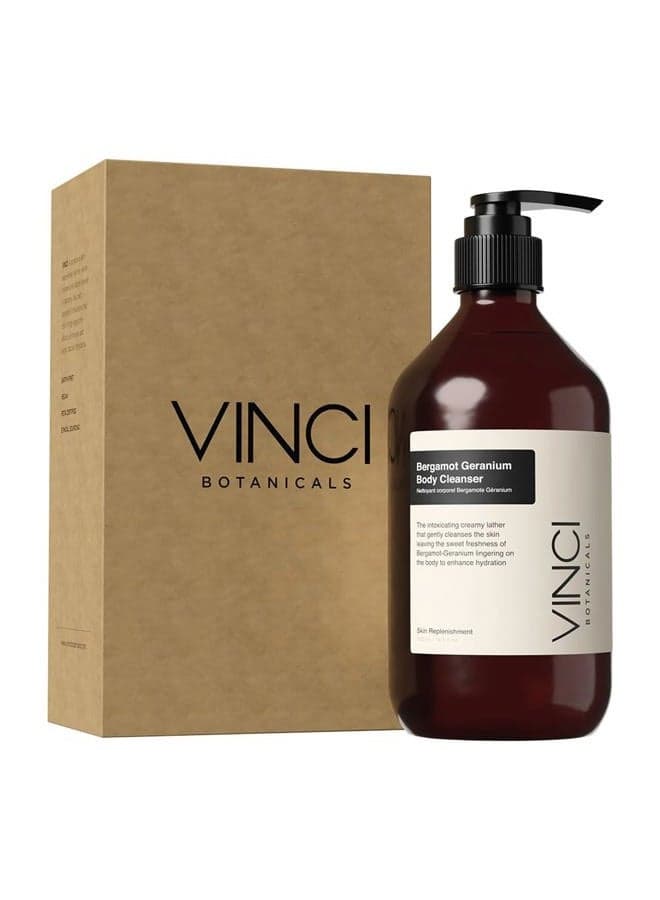 Bergamot Geranium Body Cleanser | Aromatic Body Wash to Hydrate & Balance Skin | Alternative to Regular Soap | Fresh & Sweet Aroma | Vegan, Cruelty & Paraben-Free | 500 ml
