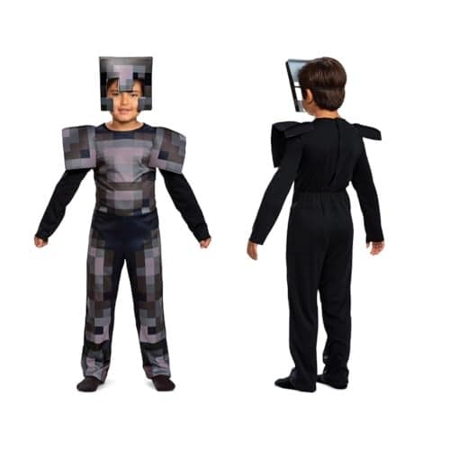 Disguise Minecraft Netherite Armor, Official Minecraft Costume for Kid, Large (10-12)