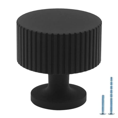 Abtopia 12 Pack Black Cabinet Knobs Dresser Knob, Matte Black Drawer knobs for Cabinets, Bathroom, Kitchen, Cupboard