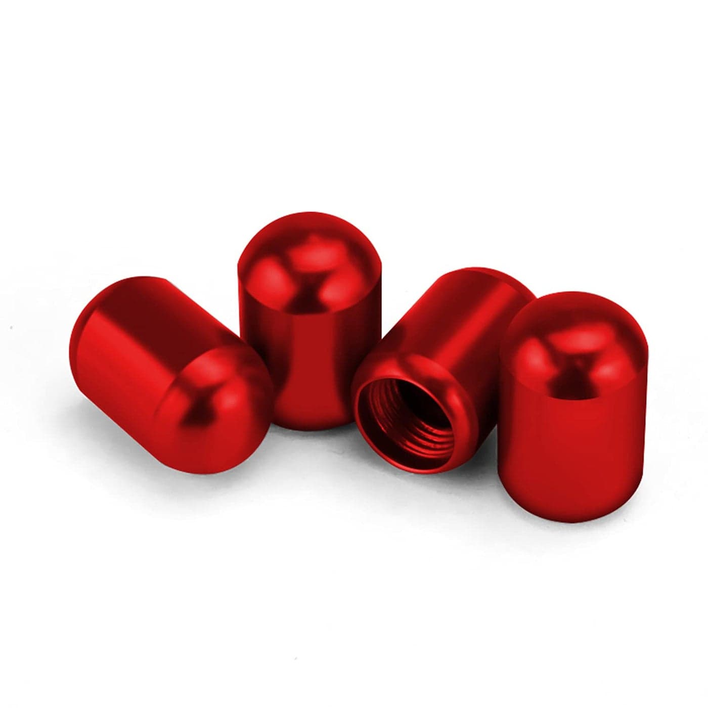 JUSTTOP 4PCS Car Tire Valve Stem Caps Air Caps Cover Universal for Cars SUVs Bike Trucks and Motorcycles Car Wheel Tire Exterior AccessoriesRed