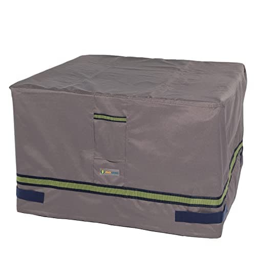 DUCKCOVERS Soteria Water-Resistant 32 Inch Square Fire Pit Cover, Outdoor Firepit Cover