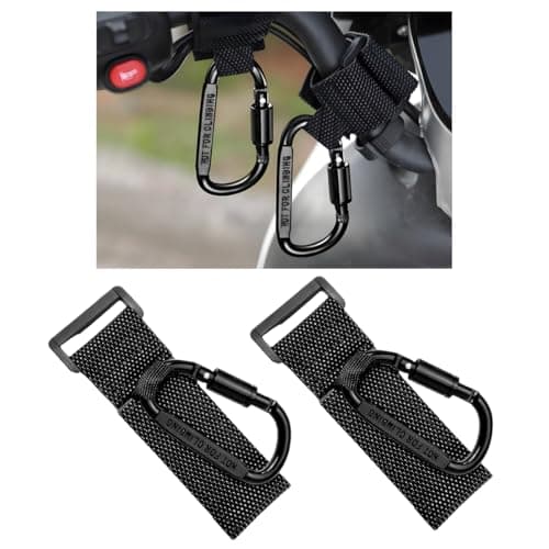KVAEY 2 Pack Multipurpose Hook for Hanging Helmet Goggle Headsets Durable Carabiners Roll Bar Accessory Hook Hanger Black