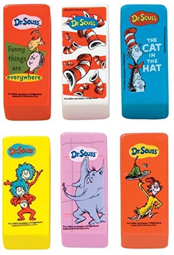 Raymond Geddes Dr Seuss Beveled Erasers For Kids Pack of 48