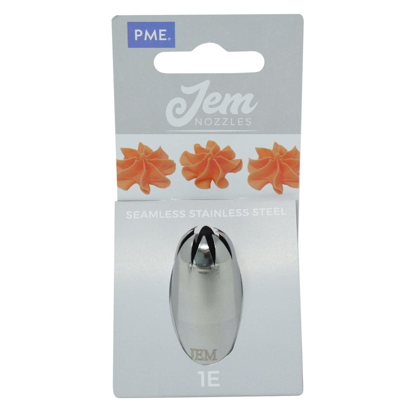 Jem Enterprises Drop Flower Piping Nozzle Decorating Tip 1E Standard Silver