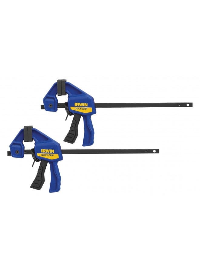 IRWIN QUICK-GRIP Bar Clamps for Woodworking, One-Handed, Micro, 4-1/4", 2 Pack (1964747)