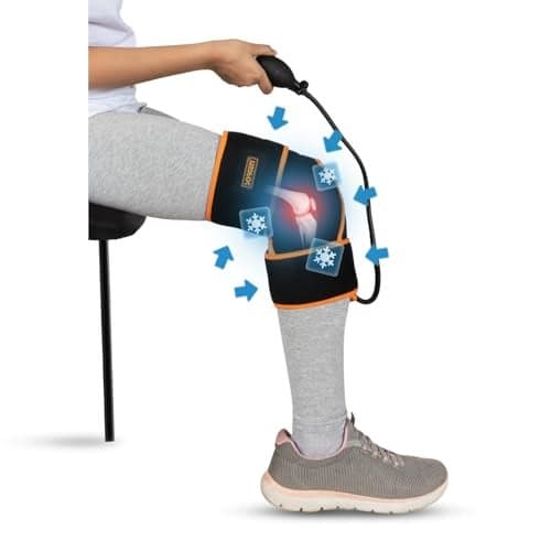 Sorgen Unisex Adjustable Cold Compression Brace for knee Pain relief from Injuries, Arthritis, Runner’s Knee, patellar tendonitis, meniscus tears, sprains/strains and knee recovery
