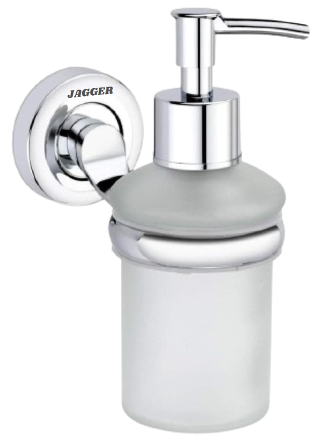 JAGGER JAG309 Wall Mounted Liquid Glass Soap DispenserShampoo Conditioner HolderHandwash Dispenserfor Wash BasinBathroomLiving RoomHotelHomeOffice Chrome Finish Round