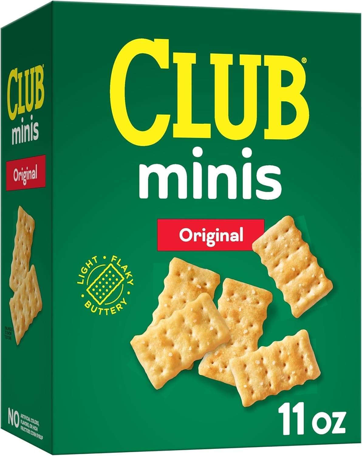 Club Minis Original Crackers, Light and Buttery Snack, 11oz Box
