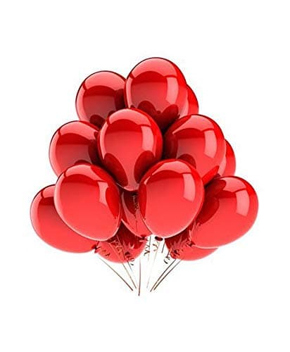 Vail Creations MADE IN INDIA 10inch Metallic Balloons for Birthday Decoration/Anniversary Party Decoration(Red,Pack of 50)