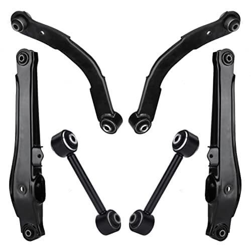 6 PCS for 07-17 Jeep Compass Patriot 07-12 Dodge Caliber Rear Upper Lateral & Lower Control Arms + Lower Rearward Lateral Toe Arms K641281 K641868 K641226