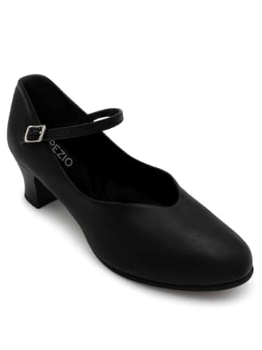 Capezio Womens Junior Footlight Character Dance Shoes Professional Dance Shoes For Women Suitable For Many Dance Styles Comfortable Supportive Dance Heels Black Size 55M