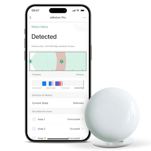 LinknLink Emotion Pro Presence Sensor, 24GHz mmWave Radar WiFi Smart Motion Sensor, IR Blaster, MQTT Home Assistant, Compatible with Alexa and Google Home, No Hub Required
