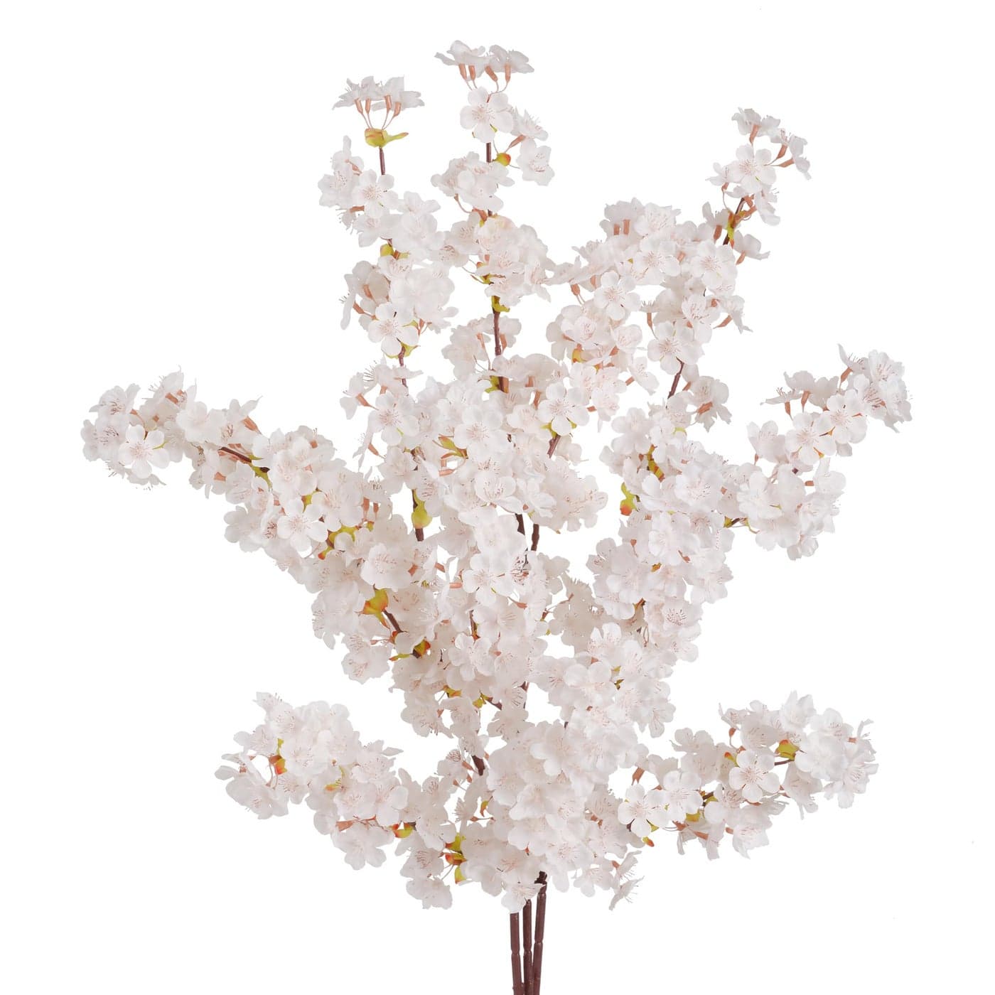 Apeair Artificial Cherry Blossom Branches 3Pcs 40 Faux Silk Cherry Blossom Fake Flowers with Leaves Bouquet Decorations for Home Living Room Bedroom Table Centerpiece Vase Wedding Decor