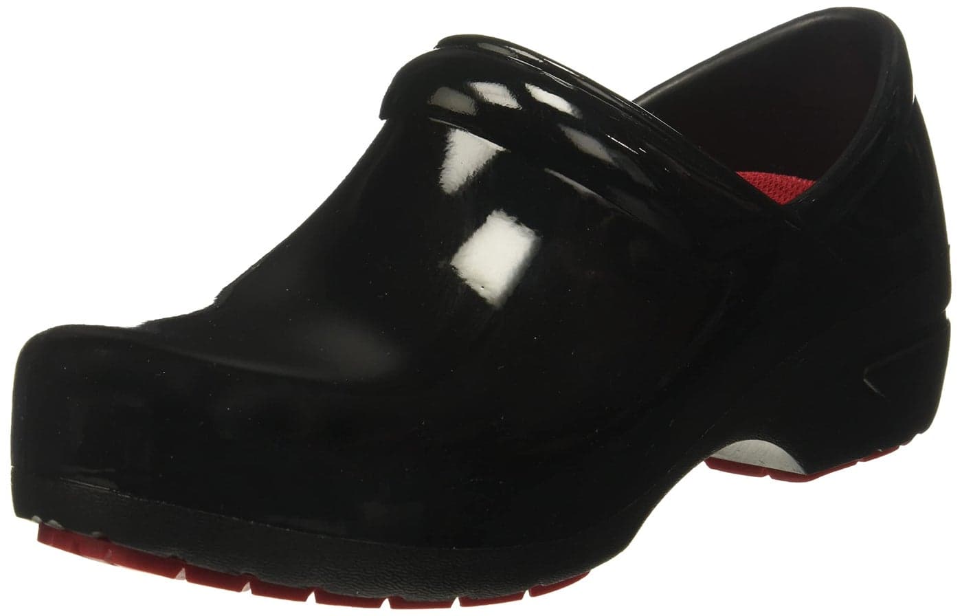 Anywear SR Angel Nursing Clogs for Women and Men Lightweight WaterResistant NonSlip Work Shoes with Exceptional EVA Cushioning Ventilated Insoles Black Patent 7 Women5 Men
