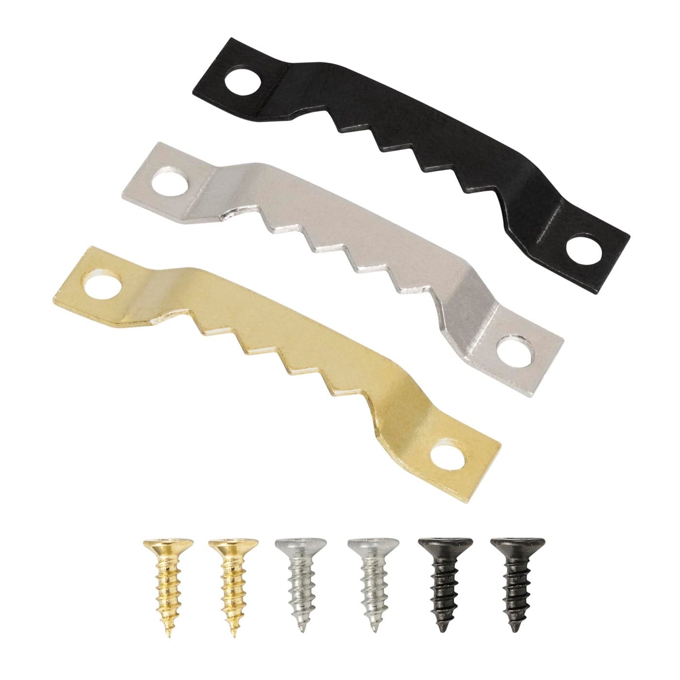 Small Sawtooth Picture Hangers with Screws 50 Pack Picture Hanging Hooks Perfect for Hanging Photo Frames Canvas Artwork Paintings and More