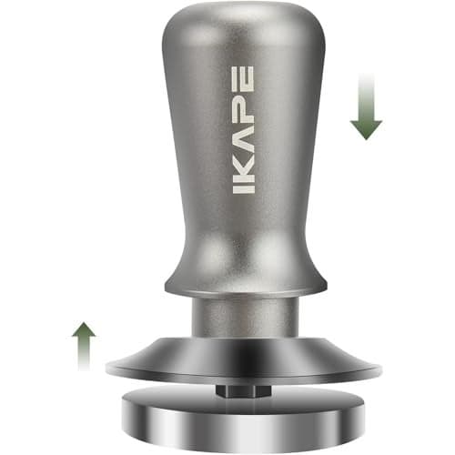 IKAPE 51mm Espresso Tamper, Premium Barista Coffee Tamper with Calibrated Spring Loaded, 100% Flat Stainless Steel Base Tamper for Espresso Machine
