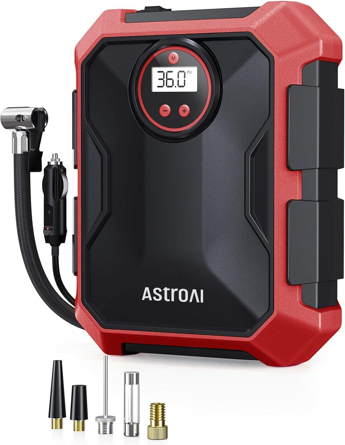AstroAI 12V DC Portable Tyre Inflator with LED Light and Digital Display