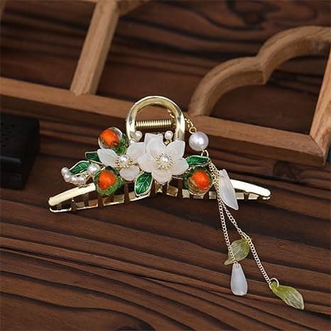 Calyrex Hair Claw Hairpin Tassel Ginkgo Leaves Summer Flower Big Shark Clip Women Hair Accessories