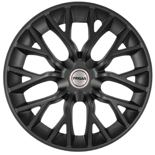 PRIGAN 13 Inch Black Wheel Cover (Available in 12,13,14,15,16,17 Inch) Universal Model Wheel Cap (Set of 4 Pcs) (Press Fitting) Model- Phantom Black 13