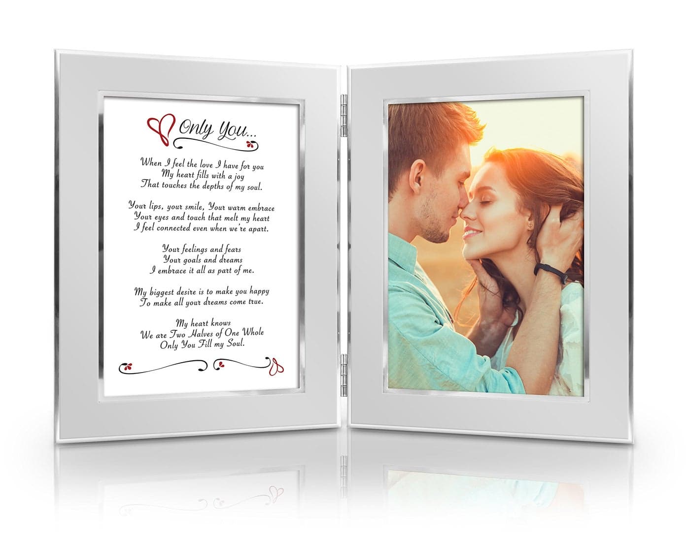 BEST Romantic Valentine Anniversary Gift for Her Him Wife Husband Girlfriend Boyfriend Soulmate Lover Date Night Gift Romantic Poem Your Favorite Photo Custom Poetry Gift