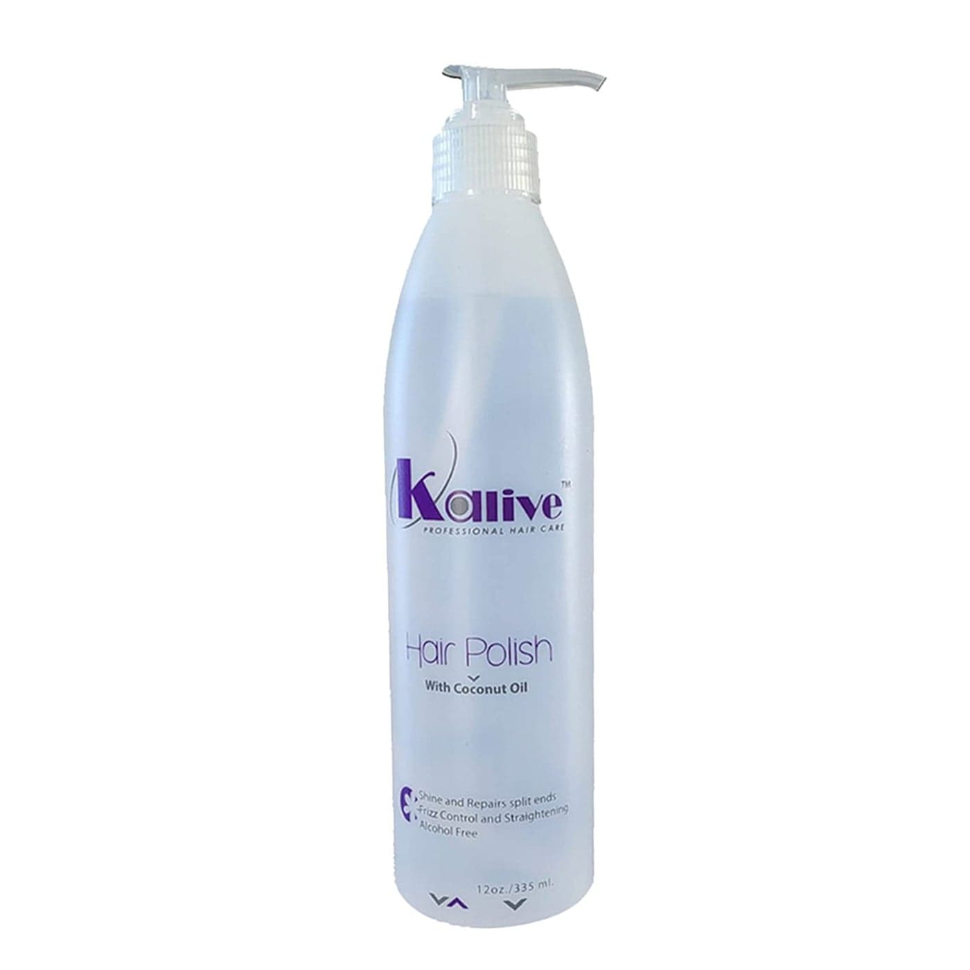 KALIVE Hair Polish with Coconut Oil Nourishing Smoothing for Frizzy Dry and Damaged Hair 12 oz AntiFrizz Product