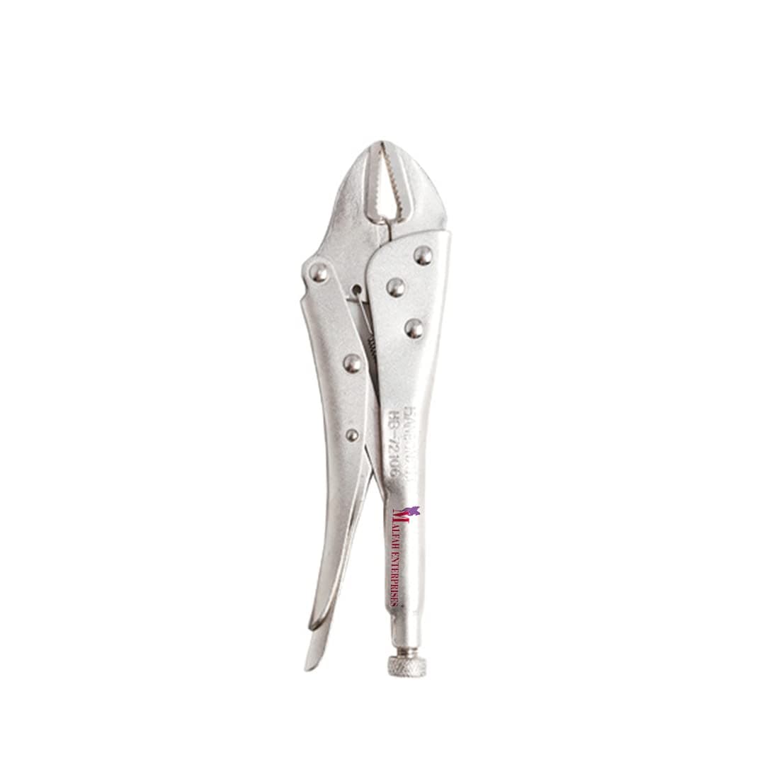 Malfah Locking Plier Straight Jaw 10 inch Wire Cutter Vice Grip Plier Round Head Clamp Adjustment Knob 72106