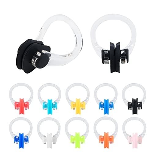 SAVITA Swimming Nose Clip with Waterproof Silica Gel for Kids and Adults, Multi-Color Box Package(10 Colors)