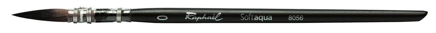 Sennelier Raphael SoftAqua Kazan Pointed Synthetic Watercolour Quill Mop Brush (Mini), Size - 0