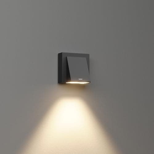 LEDDiT K-Lite Wall Light | Modern Outdoor/Indoor LED Wall Lamp | Warm White | IP66 Waterproof | Decorative Wall Light for Home, Balcony, Gate, Exterior | 2 Year Warranty | Pack of 8